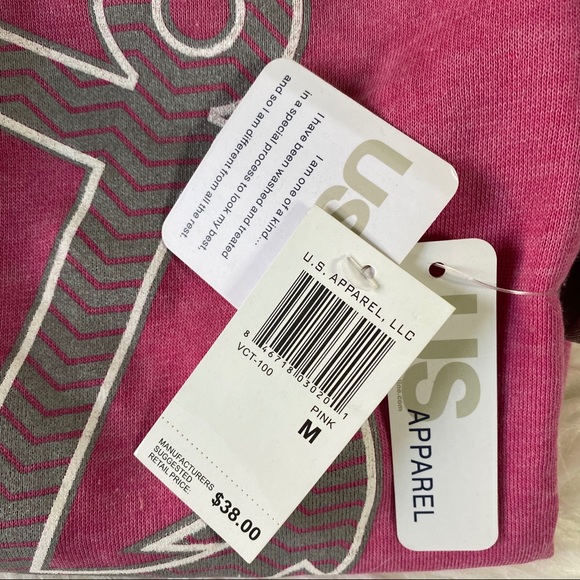 U.S. Apparel NWT Aruba Pink Gray Soft Sweater M ⚓️ - Picture 6 of 9